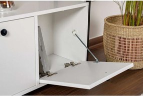 Masă consolă albă cu aspect mat 29,5x120 cm Solace – Kalune Design