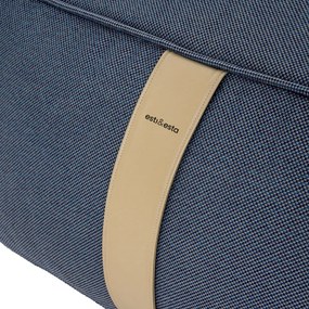 Scaun de grădină din burete cu puf, albastru gri