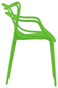 Set 4 bucati scaune din plastic KATO verzi