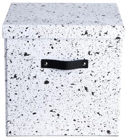 Cutie de depozitare Bigso Box of Sweden Logan, negru-alb