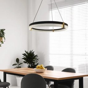 Lustră LED suspendată pe cablu TRIANGLE LED/40W/230V 3000/4000/6000K Ø 60 cm, negru