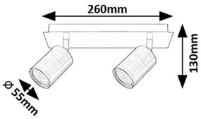Spot Rabalux 73072 GERHARD 2xGU10/15W/230V