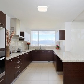 Plafoniera LED design modern Lucas alb 28x28cm