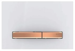 Clapeta de actionare Geberit Sigma50 alb/butoane rose gold