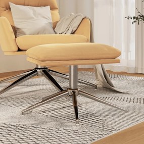vidaXL Taburet, crem, 60x60x35 cm, microfibră