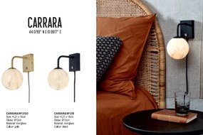 Aplica de perete cu abajur din sticla cu aspect de marmura Carrara auriu