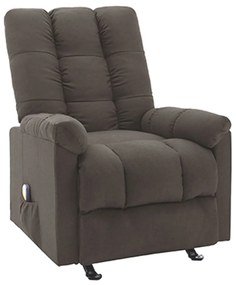 321418 vidaXL Fotoliu de masaj rabatabil, gri taupe, material textil