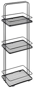 Raft pentru baie negru mat din oțel Lava – Metaltex