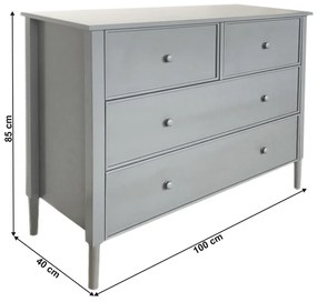 Comodă AVIELA, gri