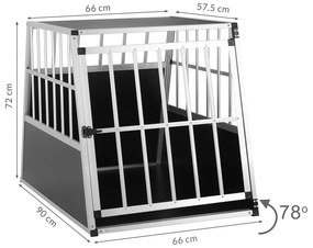 Deuba Alu - lada pentru caini L - 90 x 66 x 72 cm