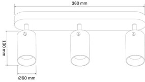 Spot SMOKY 3xGU10/10W/230V negru