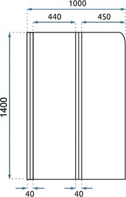 Panou pentru cada pliabil Rea Agat-2 100 cupru periat