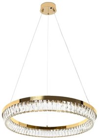 Lustra suspendata LED, Metal, Sticla, SAYOV 60 auriu