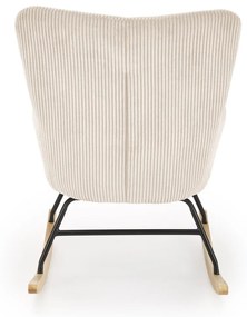 Fotoliu tip balansoar Belmiro velvet crem H92 cm