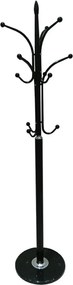 Cuier pom BELVIN, negru, metal/marmura, 37x175 cm