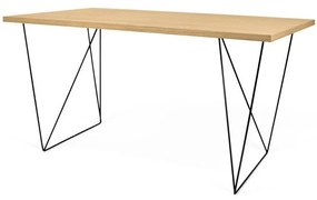 Birou TemaHome Flow, 140 x 75 cm, cu aspect de lemn