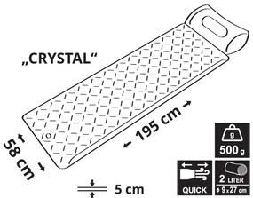 Saltea gonflabilă Cattara CRYSTAL, gri