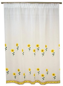 Perdea de bucatarie cu imprimeu floarea soarelui, 300x165 cm