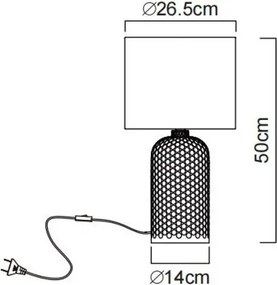 Globo 21735BG - Lampă de masă SOFIE 1xE27/60W/230V verde