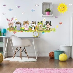 INSPIO Autocolant pentru perete - Prieteni pe pajiște