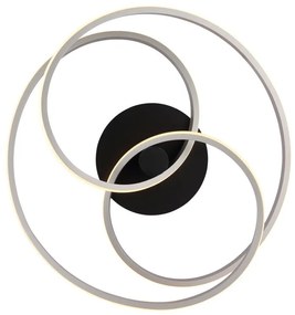 Plafoniera LED moderna GLYXAR negru/nickel