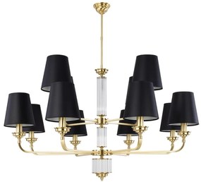 Candelabru 12 brate modern realizat manual Verde