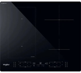 Plita vitroceramica cu inductie incorporabila Whirlpool WL B4060 CPNE, 7200W, 4 zone, 9 grade, 6-Th Sense, FlexiCook, Negru