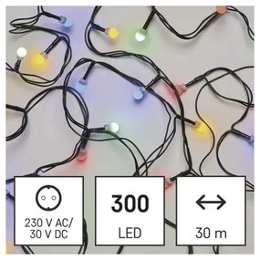 Ghirlandă luminoasă de Crăciun 300 LED, 8 funcții, 35 m, IP44, alb cald