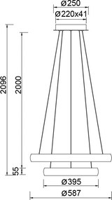 Lustra LED suspendata design circular FLATS II