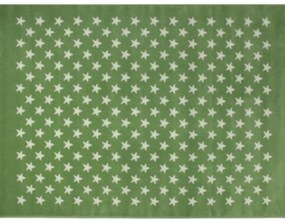 Covor camera copii acrilic verde cu stelute  160 x 120 cm