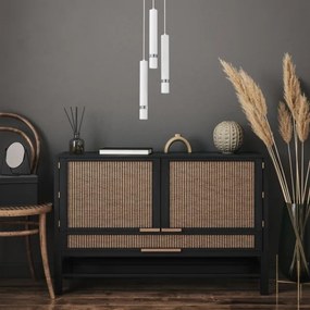 Lustră pe cablu JOKER 3xGU10/8W/230V albă/crom lucios