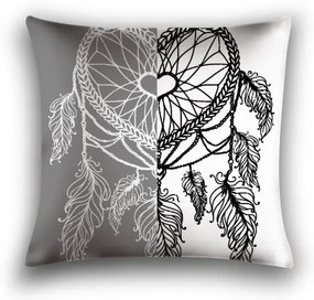 Set 2 bucati huse decorative pentru perna TIRLAN 45x45 cm, gri-alb