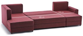 Canapea extensibilă de colț Ece Panoramik - Claret Red