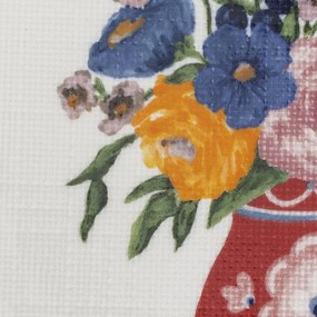 Platou de servire din ceramică cu motive florale pictate manual, 28×9 cm, „Dorothy"