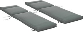 Outsunny Set 2 Perne pentru Scaune de Exterior cu Curele, Perne de Exterior Umplute cu Bumbac și Poliester, pentru Șezlonguri, Fotolii de Grădină, 196x55x8 cm, Gri Închis | Aosom Romania