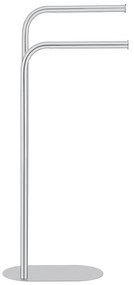 Suport pentru prosoape argintiu lucios din oțel inoxidabil Levante – Wenko