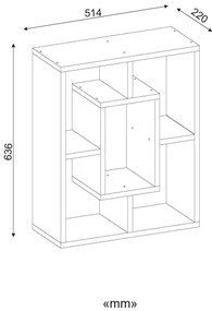 Măsuță laterală OVIS 64x51 cm albă