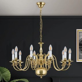 Candelabru 10 brate design clasic FLAMISCH, alama lucioasa