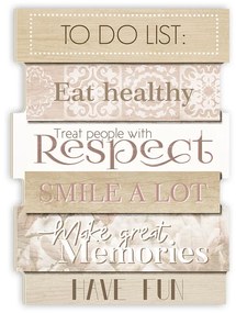 DECORATIUNE PERETE 47X35 CM, ENJOY II, LEMN, NATUR