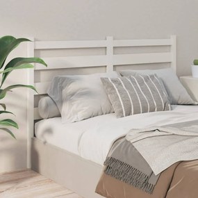 Tablie de pat, alb, 146x4x100 cm, lemn masiv de pin 1, Alb, 146 x 4 x 100 cm