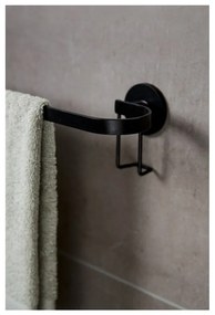 Suport de perete pentru prosoape Wenko Classic Plus, negru