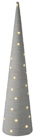 Brad de Crăciun conic din material cu LED, 80 cm