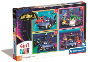 Batman Batwheels Puzzle 4 în 1 Clementoni