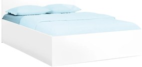 Pat de o persoana alb, SOFIA 120 x 200 cm Saltele: Fara saltea, Somiera pat: Cu lamele drepte