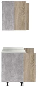 Set mobila bucatarie 4 buc Festa V Pako World Sonoma 160x60x85 cm