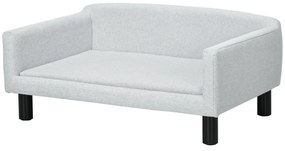 PawHut Canapea pentru Câini cu Pernă, Brațe și Spătar Gri Deschis | Aosom Romania