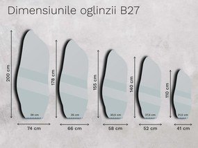 Oglindă bronzată Base B27 58×155