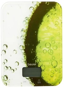 Cantar de bucatarie Beurer KS 19 Fresh, Pana la 5 kg, Tare, Control tactil, LCD, Sticla, Ultra-subtire, Verde