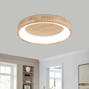 Brilagi - Plafonieră LED FALCON WOOD MODERN, 40 W, 230 V, Ø 60 cm, lemn
