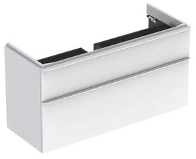 Dulap baza pentru lavoar suspendat Geberit Smyle Square alb 2 sertare 119 cm